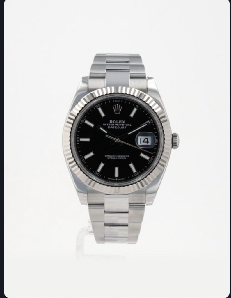 Rolex Datejust Black Dial Oyster Bracelet