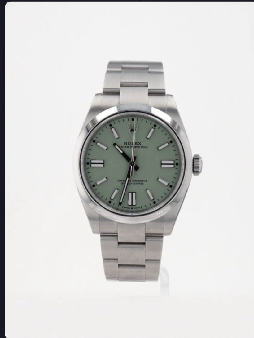 Rolex Oyster Perpetual 41 Pistachio Dial steel Watch
